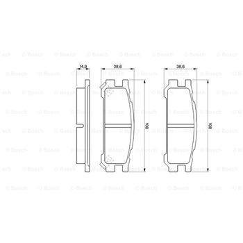 pastillas de freno coche - (BP592) Pastilla de freno BOSCH 0986461143