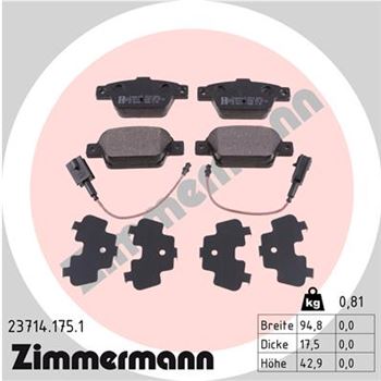 pastillas de freno coche - Juego de pastillas de freno ZIMMERMANN 237141751