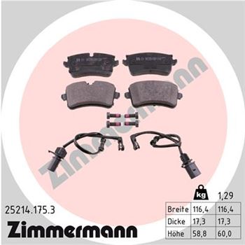 pastillas de freno coche - Juego de pastillas de freno ZIMMERMANN 252141753