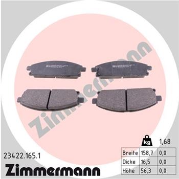 pastillas de freno coche - Juego de pastillas de freno ZIMMERMANN 234221651