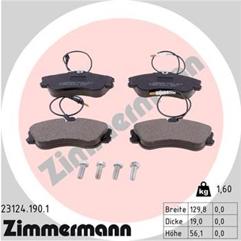 pastillas de freno coche - Juego de pastillas de freno ZIMMERMANN 231241901