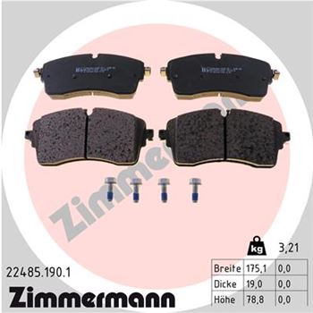 pastillas de freno coche - Juego de pastillas de freno ZIMMERMANN 224851901