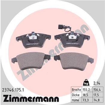 pastillas de freno coche - Juego de pastillas de freno ZIMMERMANN 237461751