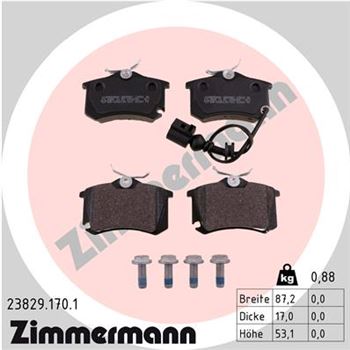 pastillas de freno coche - Juego de pastillas de freno ZIMMERMANN 238291701