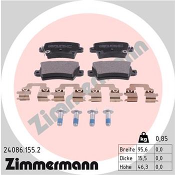 pastillas de freno coche - Juego de pastillas de freno ZIMMERMANN 240861552