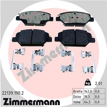 pastillas de freno coche - Juego de pastillas de freno ZIMMERMANN 221391902