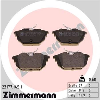 pastillas de freno coche - Juego de pastillas de freno ZIMMERMANN 231771451