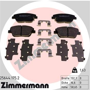 pastillas de freno coche - Juego de pastillas de freno ZIMMERMANN 256441752