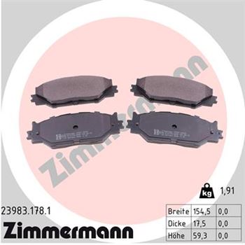 pastillas de freno coche - Juego de pastillas de freno ZIMMERMANN 239831781