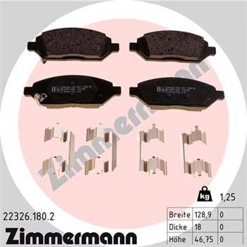 pastillas de freno coche - Juego de pastillas de freno ZIMMERMANN 223261802