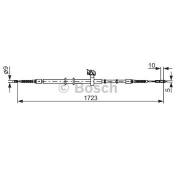 palancas cables frenado - Cable de accionamiento, freno de estacionamiento BOSCH 1987482269