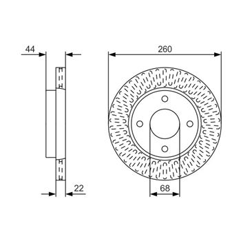 discos de freno coche - (BD2291) Disco de freno BOSCH 0986479U54
