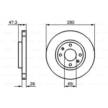 discos de freno coche - (BD1095) Disco de freno BOSCH 0986479229
