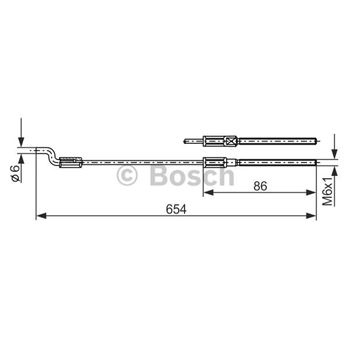 palancas cables frenado - Cable de accionamiento, freno de estacionamiento BOSCH 1987477833