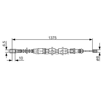 palancas cables frenado - Cable de accionamiento, freno de estacionamiento BOSCH 1987482216