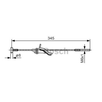 palancas cables frenado - Cable de accionamiento, freno de estacionamiento BOSCH 1987482059