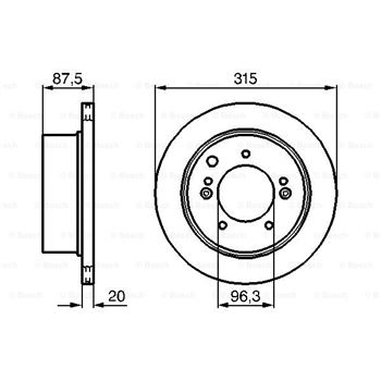 discos de freno coche - (BD1098) Disco de freno BOSCH 0986479232