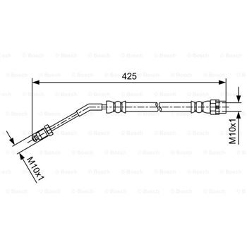 tubos flexibles de frenos - Tubo flexible de frenos BOSCH 1987481587