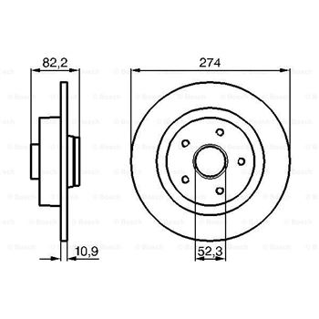 discos de freno coche - (BD657) Disco de freno BOSCH 0986478744
