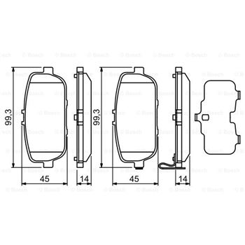 pastillas de freno coche - (BP1136) Pastilla de freno BOSCH 0986494190