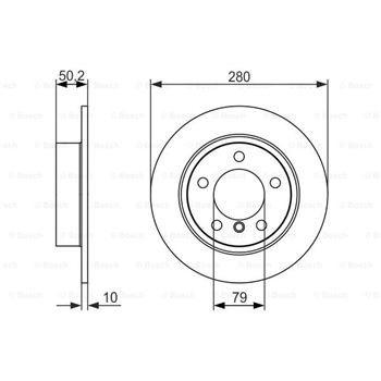 discos de freno coche - (BD1560) Disco de freno BOSCH 0986479728