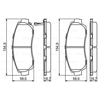 pastillas de freno coche - (BP1238) Pastilla de freno BOSCH 0986494308