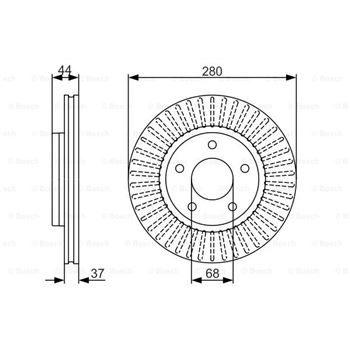 discos de freno coche - (BD1715) Disco de freno BOSCH 0986479A28