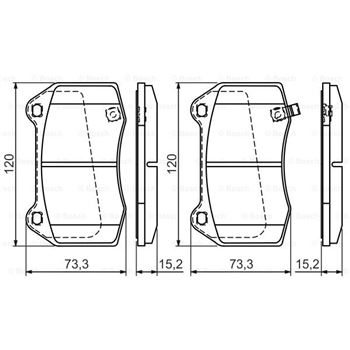 pastillas de freno coche - (BP1312) Pastilla de freno BOSCH 0986494310