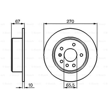 discos de freno coche - (BD213) Disco de freno BOSCH 0986478267