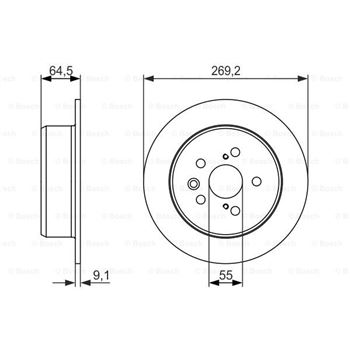 discos de freno coche - (BD1187) Disco de freno BOSCH 0986479336