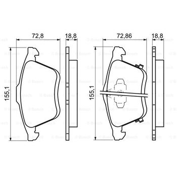 pastillas de freno coche - (BP1060) Pastilla de freno BOSCH 0986494149