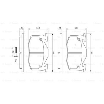 pastillas de freno coche - (BP598) Pastilla de freno BOSCH 0986461149