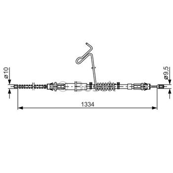 palancas cables frenado - Cable de accionamiento, freno de estacionamiento BOSCH 1987477177