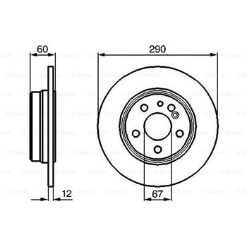 discos de freno coche - (BD526) Disco de freno BOSCH 0986478607