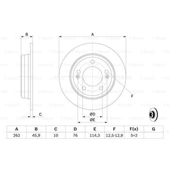 discos de freno coche - (BD1638) Disco de freno BOSCH 0986479052