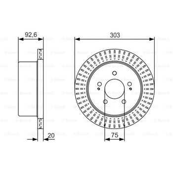 discos de freno coche - (BD2259) Disco de freno BOSCH 0986479V26