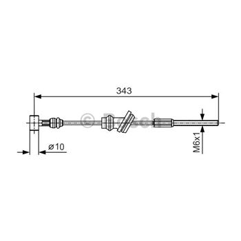 palancas cables frenado - Cable de accionamiento, freno de estacionamiento BOSCH 1987482020