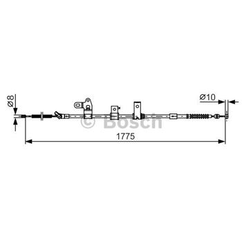 palancas cables frenado - Cable de accionamiento, freno de estacionamiento BOSCH 1987482347