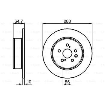 discos de freno coche - (BD5513) Disco de freno BOSCH 0986479243