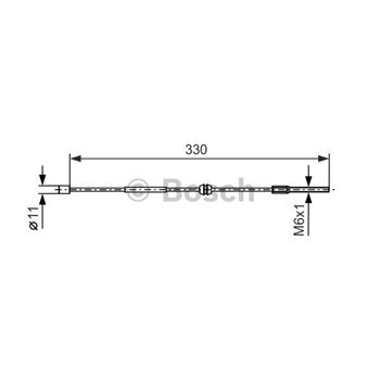 palancas cables frenado - Cable de accionamiento, freno de estacionamiento BOSCH 1987477667