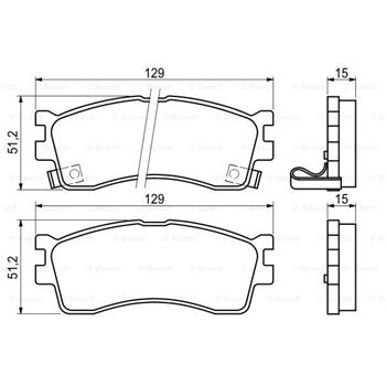 pastillas de freno coche - (BP1055) Pastilla de freno BOSCH 0986494144