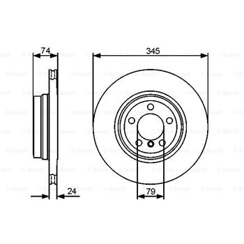 discos de freno coche - (BD1281) Disco de freno BOSCH 0986479440