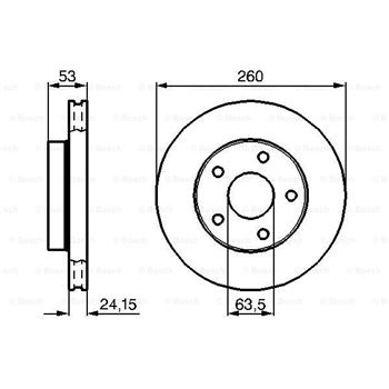 discos de freno coche - (BD155) Disco de freno BOSCH 0986478195