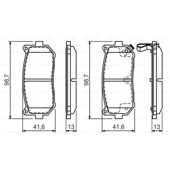 pastillas de freno coche - (BP406) Pastilla de freno BOSCH 0986424693