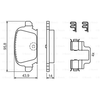 pastillas de freno coche - (BP282) Pastilla de freno BOSCH 0986424528