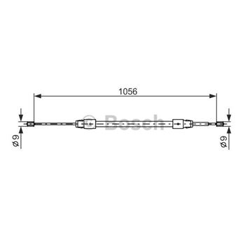 palancas cables frenado - Cable de accionamiento, freno de estacionamiento BOSCH 1987477692