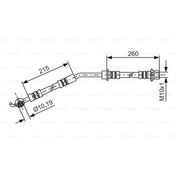 tubos flexibles de frenos - Tubo flexible de frenos BOSCH 1987481410