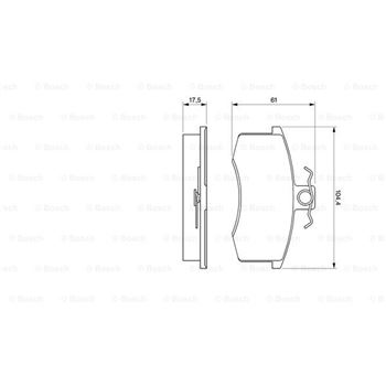 pastillas de freno coche - (BP785) Pastilla de freno BOSCH 0986491700