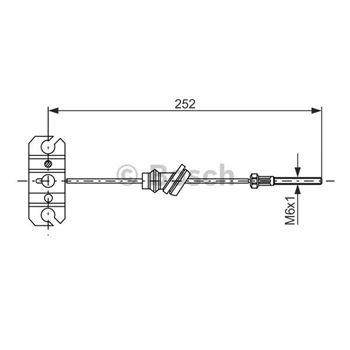 palancas cables frenado - Cable de accionamiento, freno de estacionamiento BOSCH 1987477503