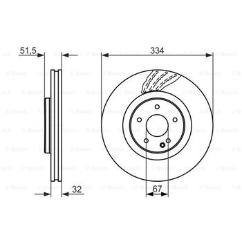 discos de freno coche - (BD1494) Disco de freno BOSCH 0986479650